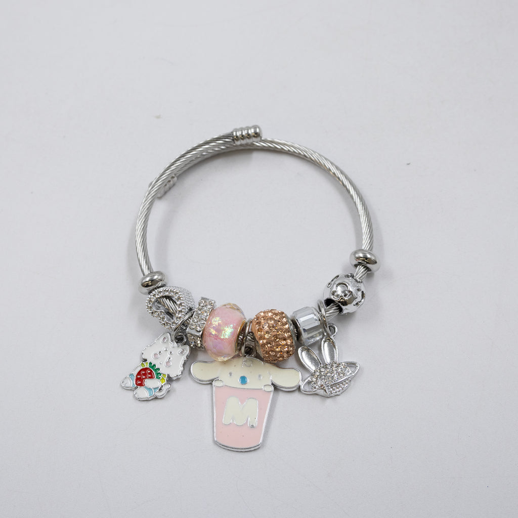 Pulsera tipo Pandora Plateados M4 Oro Laminado