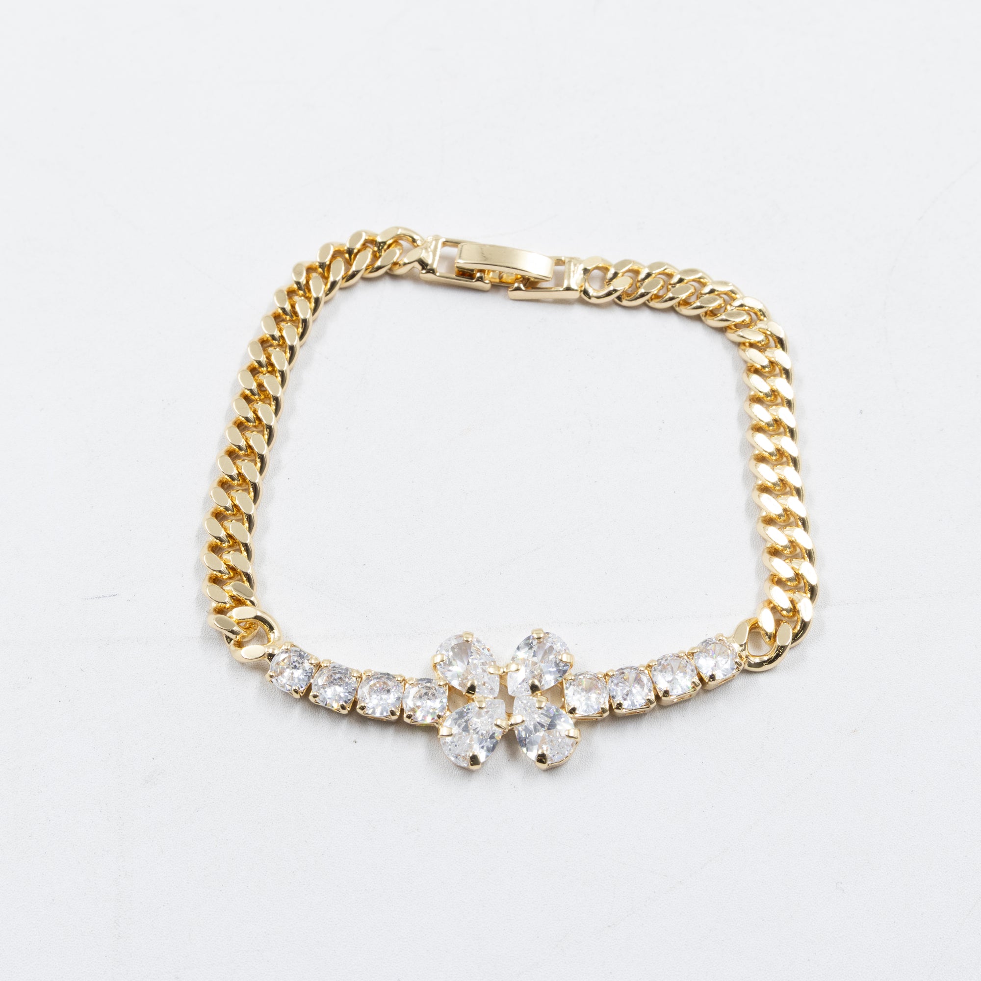 Pulseras Doradas con Piedras M7 Oro Laminado