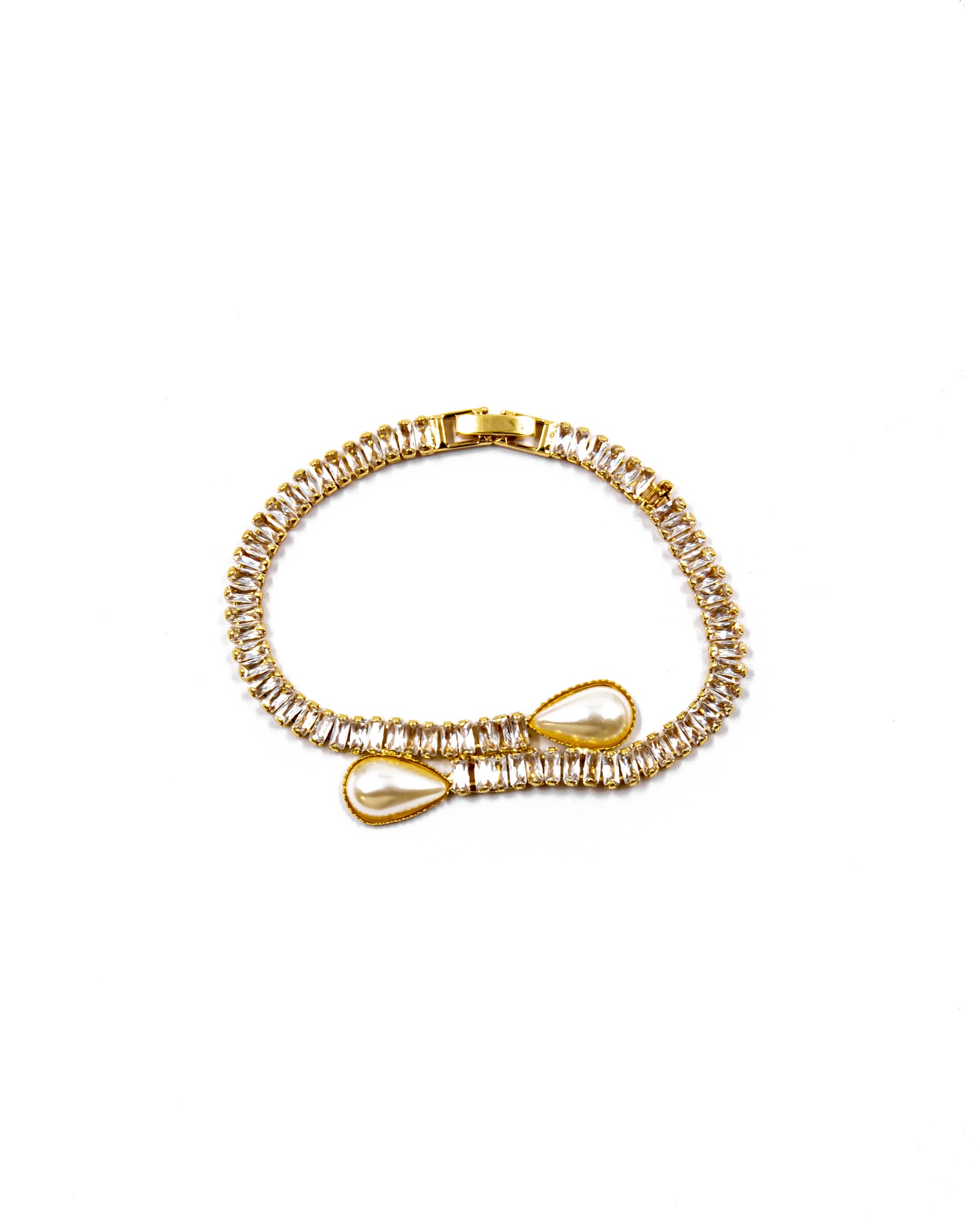 Pulsera dorada de piedras con piedra - M1 Oro Laminado