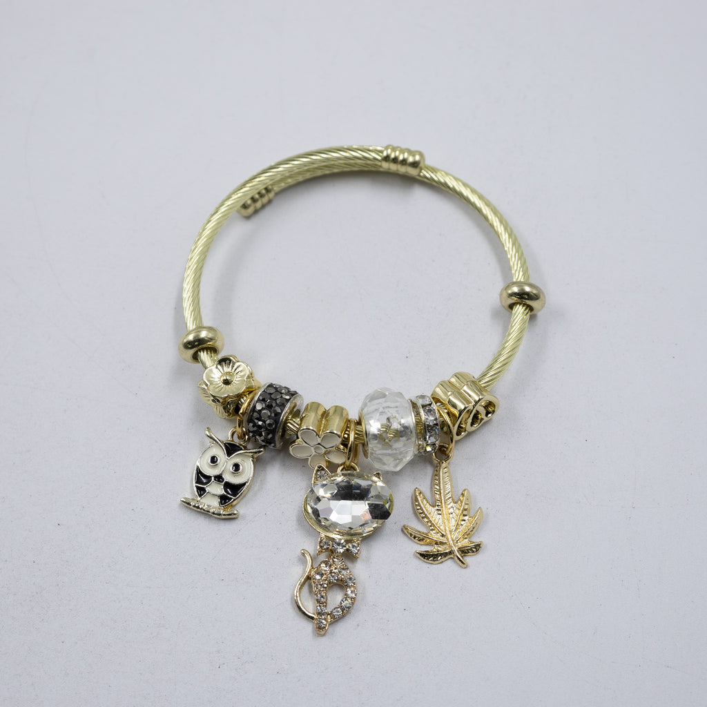 Pulsera tipo Pandora M12 Oro Laminado