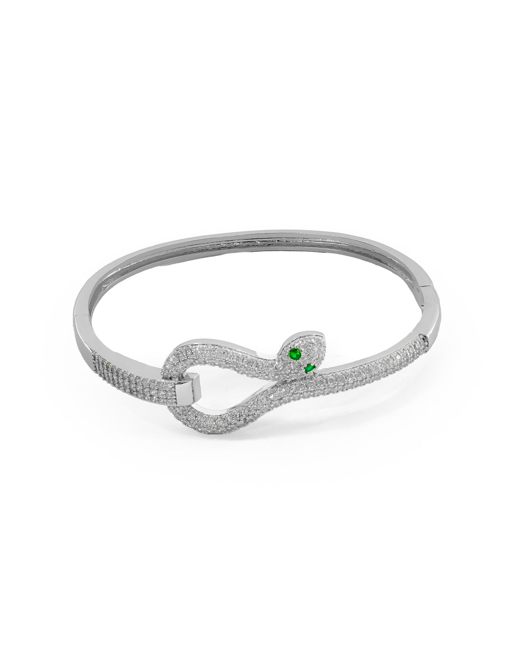 Brazalete Plateado con Piedras M10 Oro Laminado