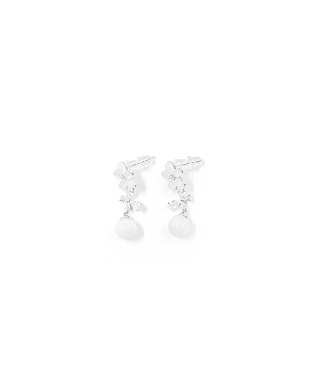 Aretes Largos Ansheli Plateados M20 Oro Laminado