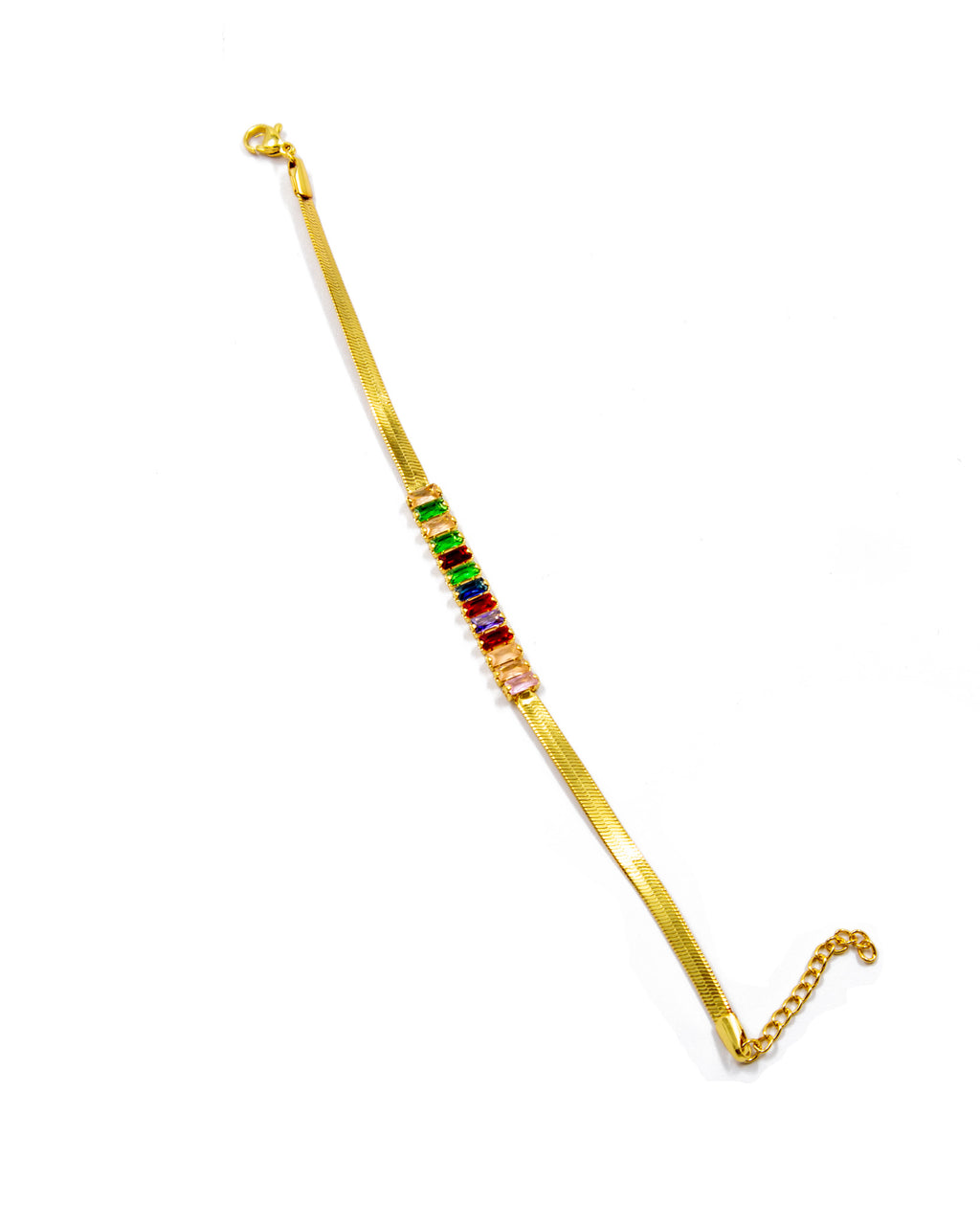 Pulsera de piedras de colores M4 Oro Laminado