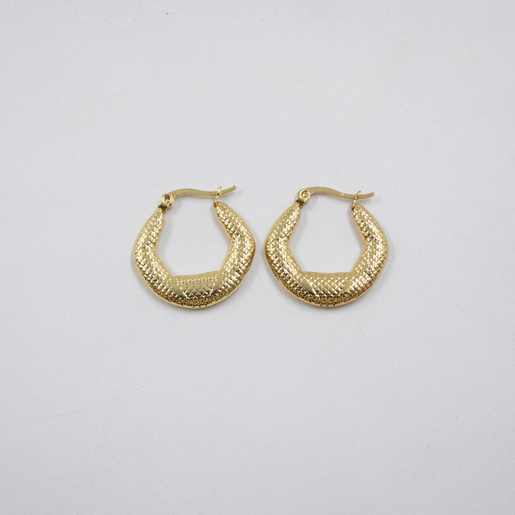 Aretes Dorados Chicos M3 Oro Laminado