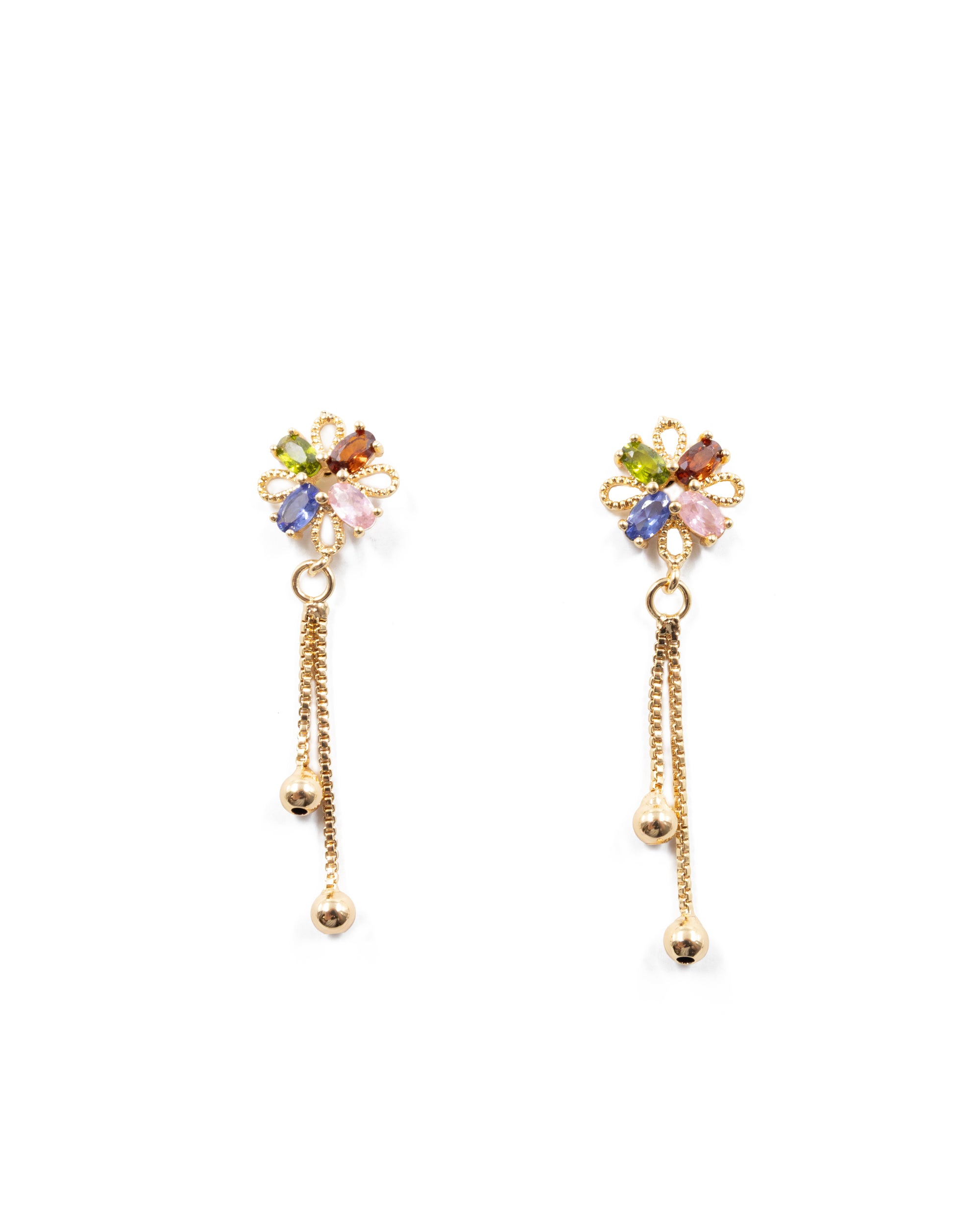Aretes Dorados Largos M2 Oro Laminado