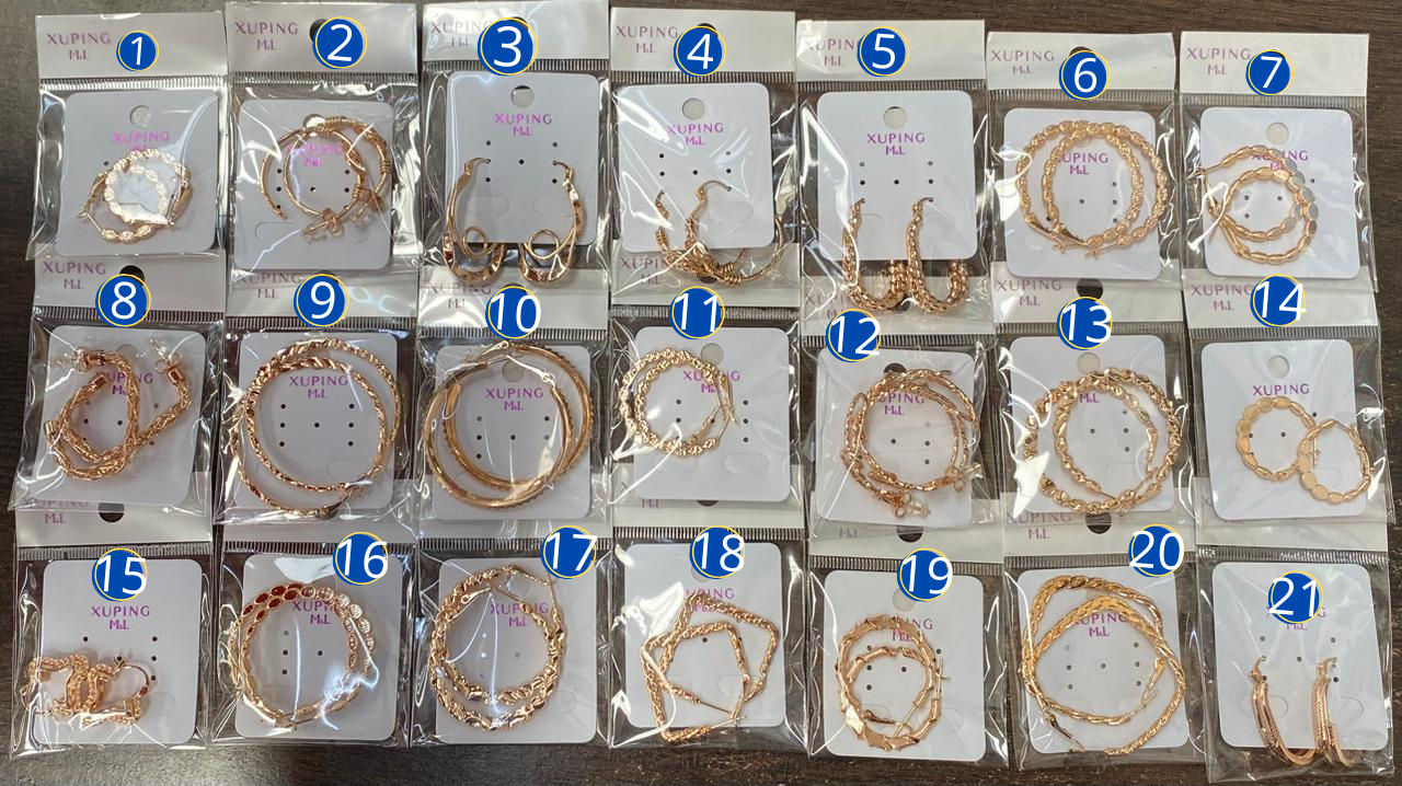 Arracadas Doradas M1 Oro Laminado