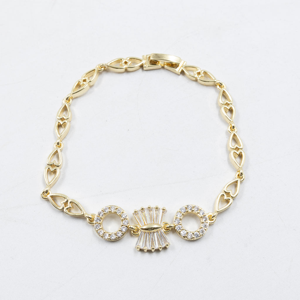 Pulseras Doradas con Piedras M11 Oro Laminado
