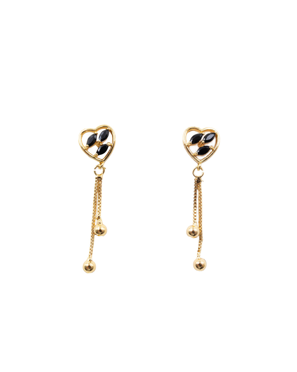Aretes Dorados Largos M5 Oro Laminado