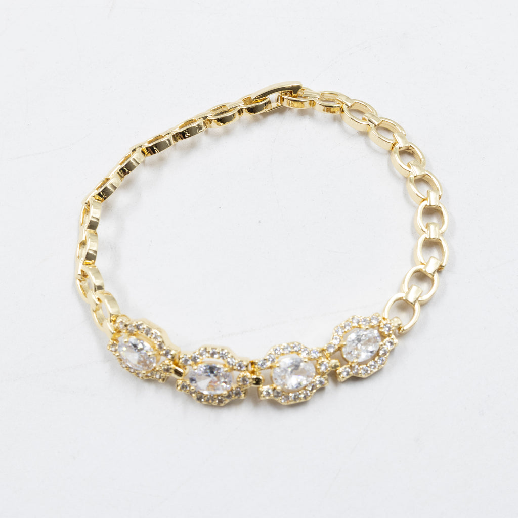 Pulseras Doradas con Piedras M3 Oro Laminado