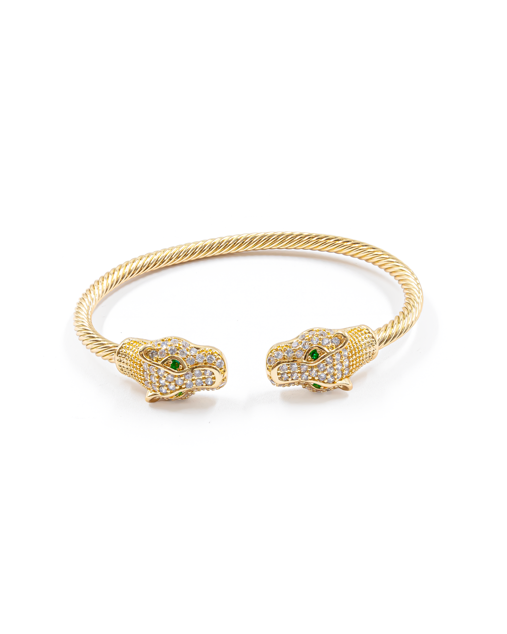 Brazalete Dorado con Piedras M9 Oro Laminado