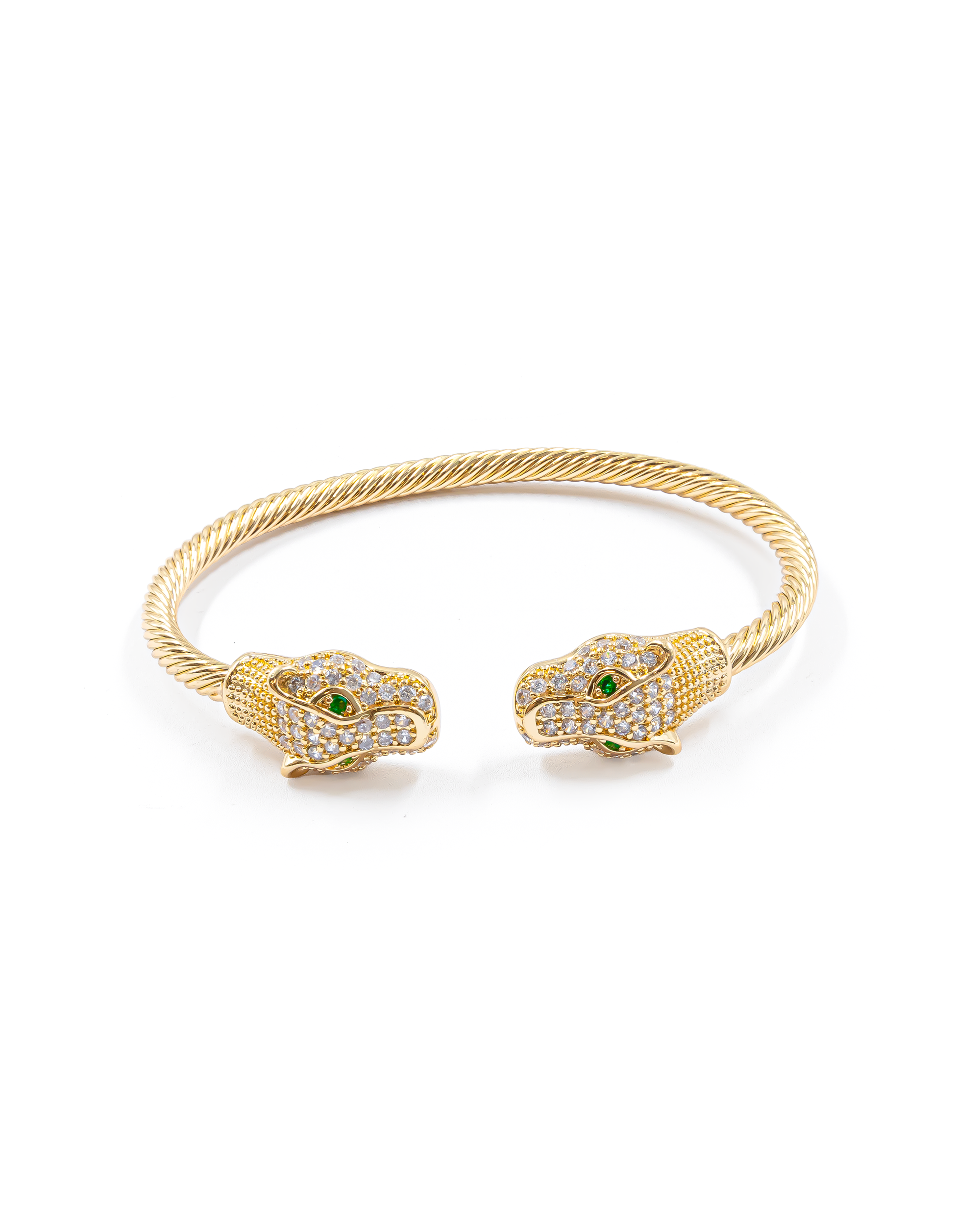 Brazalete Dorado con Piedras M9 Oro Laminado