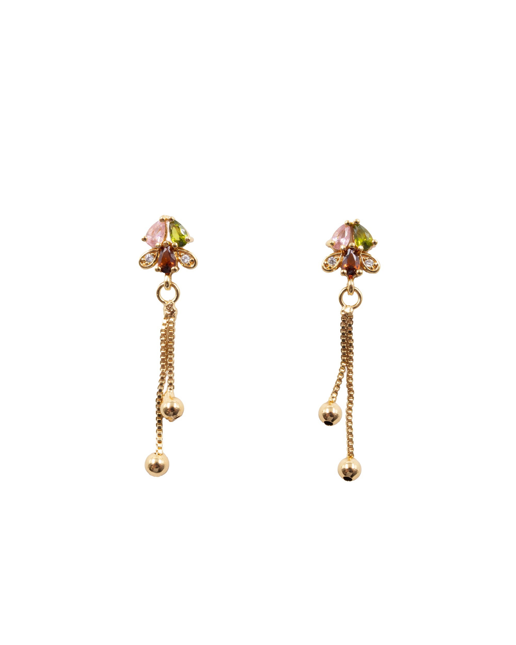Aretes Dorados Largos M3 Oro Laminado