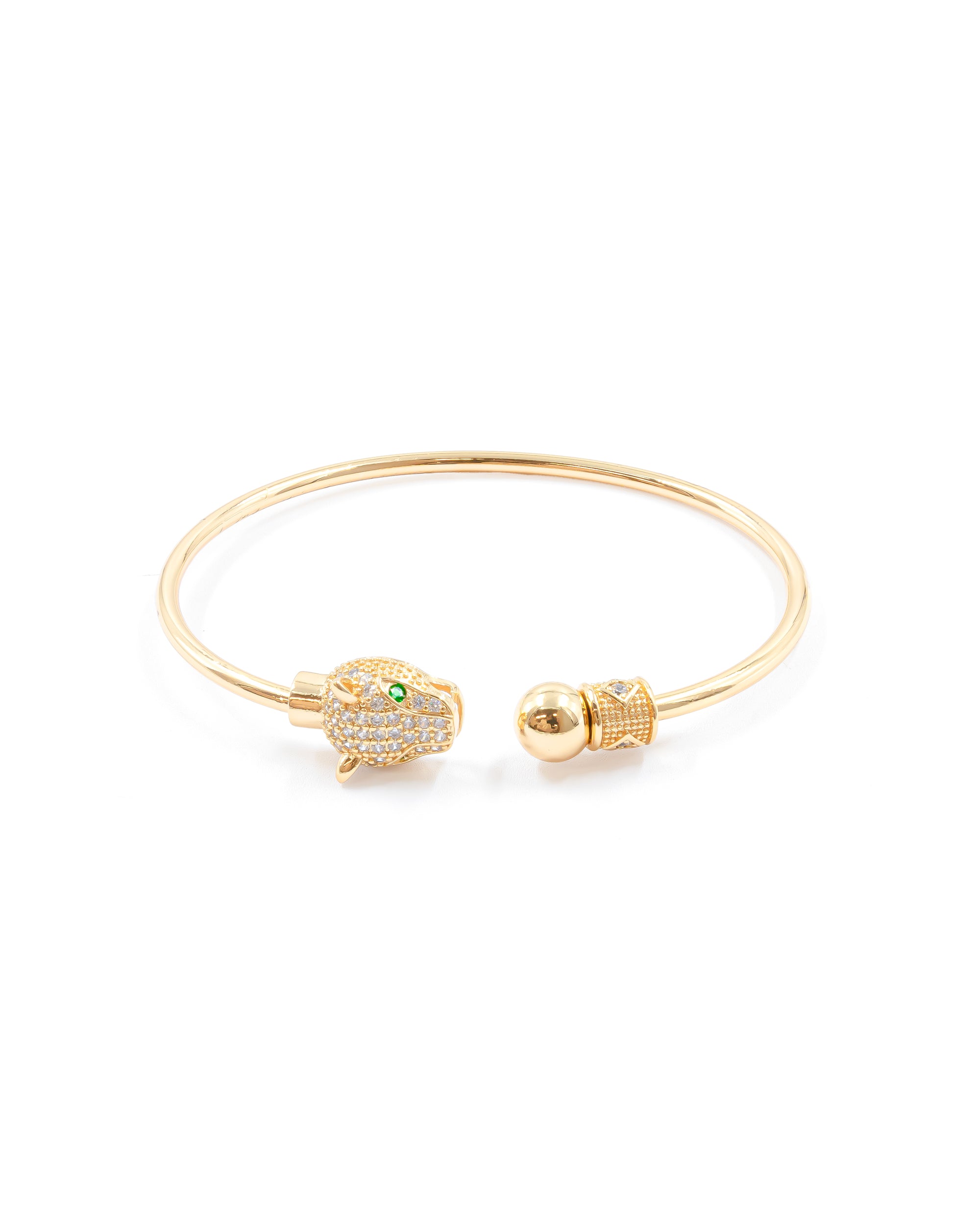Brazalete Dorado con Piedras M5 Oro Laminado