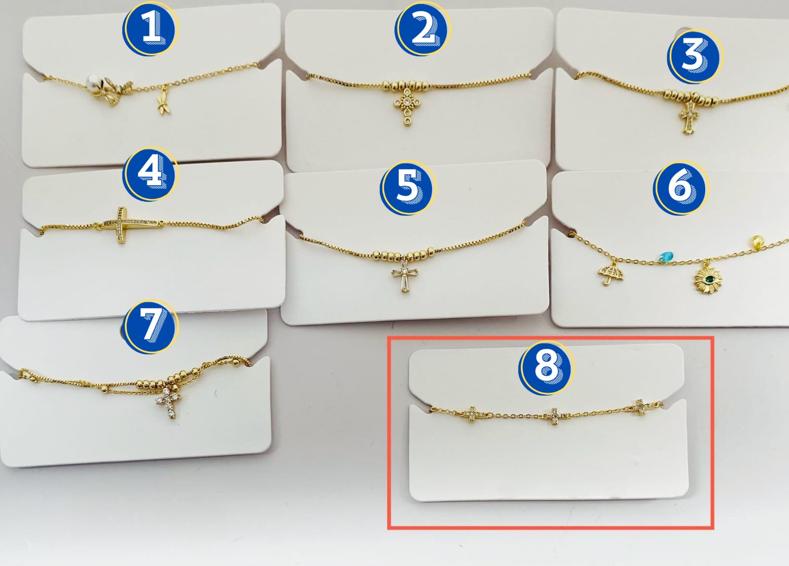 Pulsera Dorada Ansheli M9 Oro Laminado