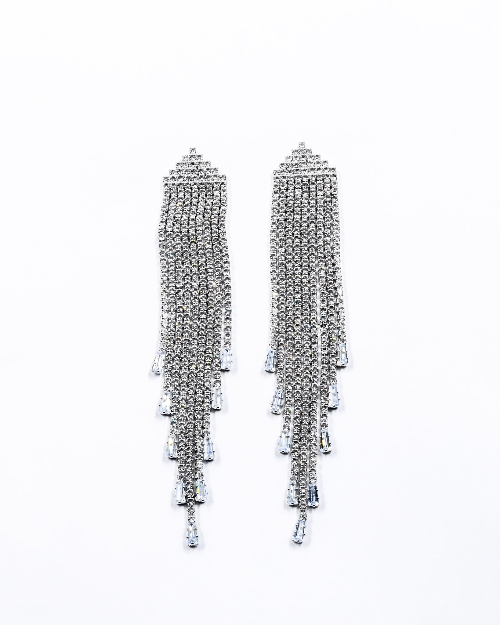 Aretes Largos de piedras - M3 Oro Laminado