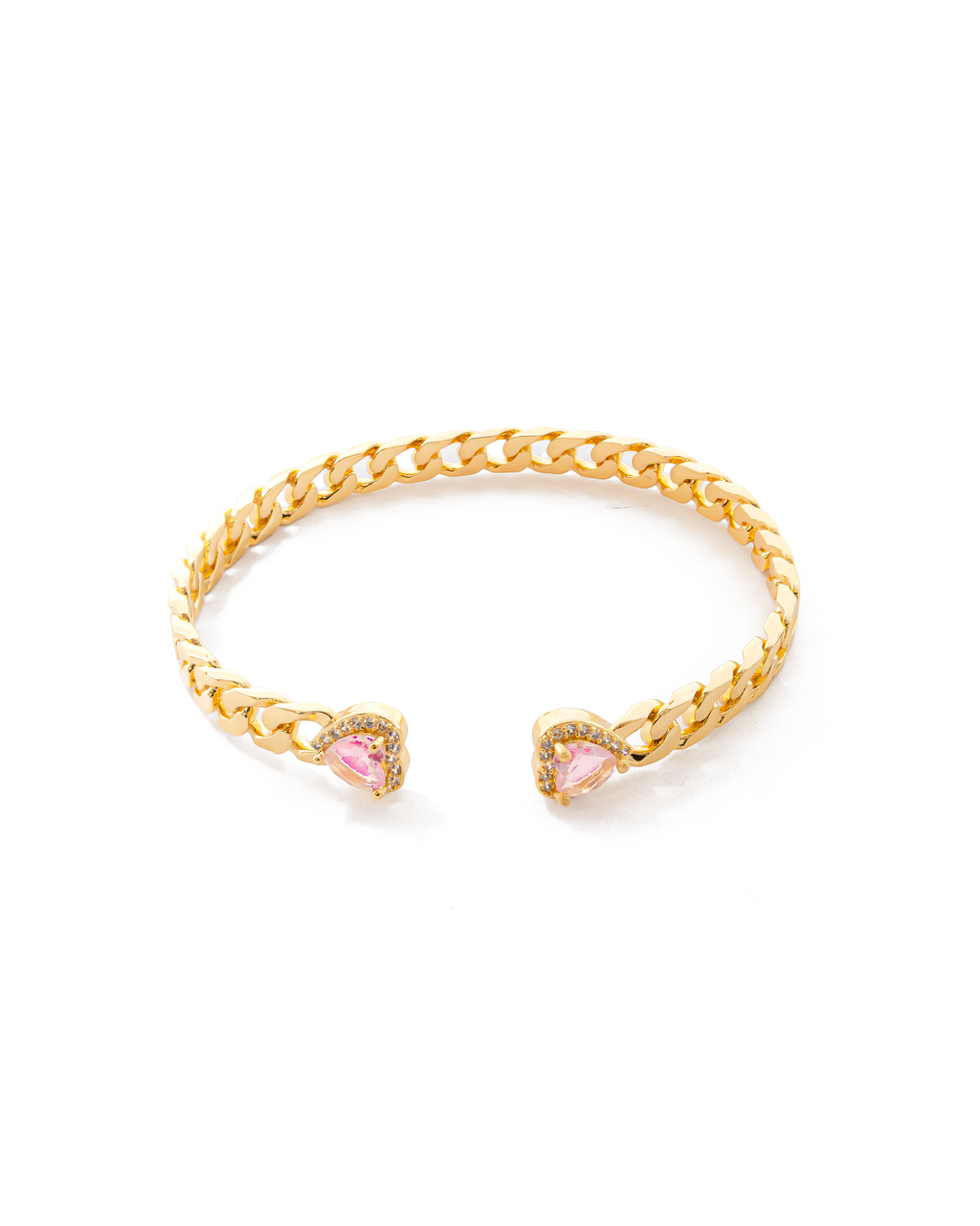 Brazalete Dorado con Piedras M2 Oro Laminado