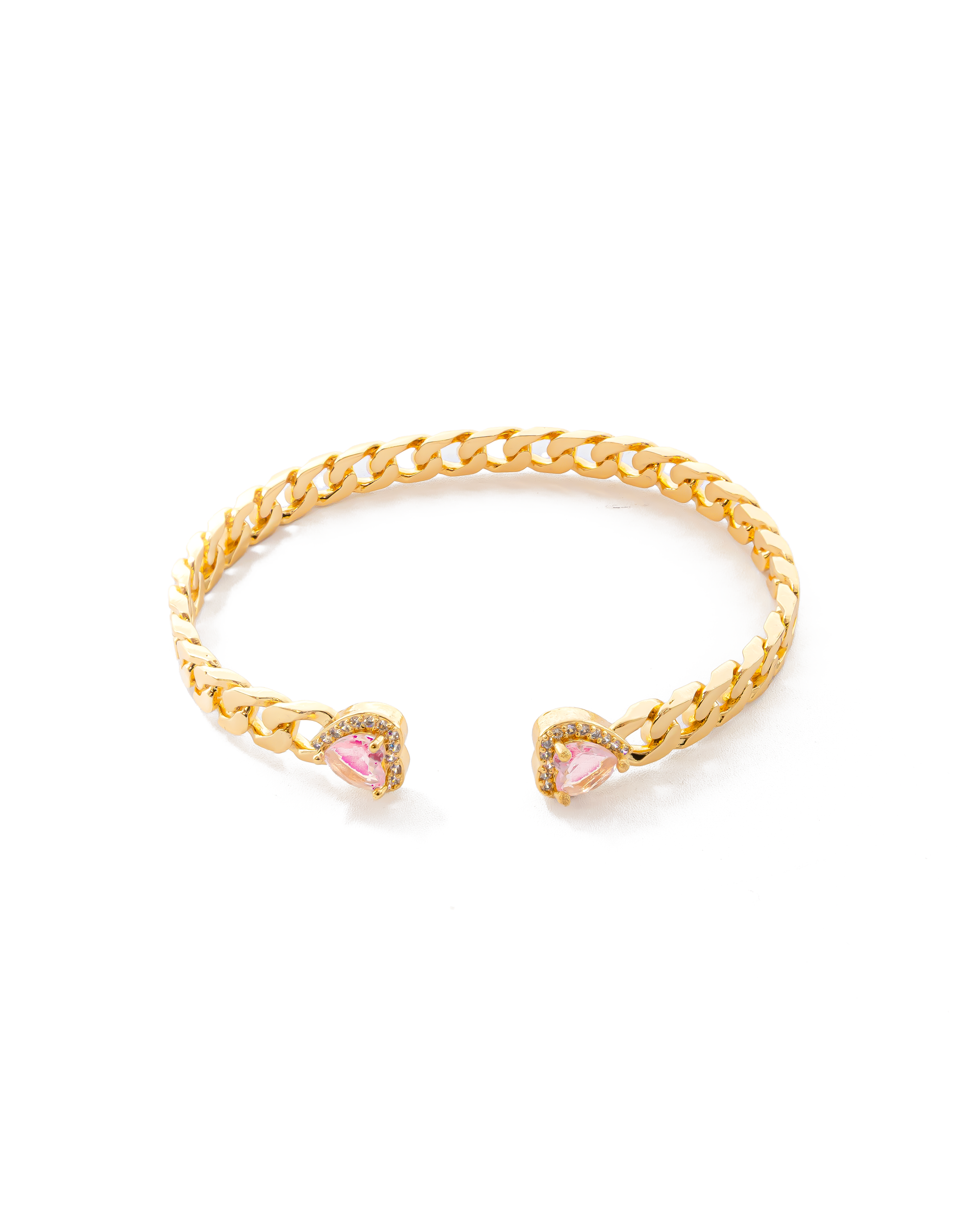 Brazalete Dorado con Piedras M2 Oro Laminado