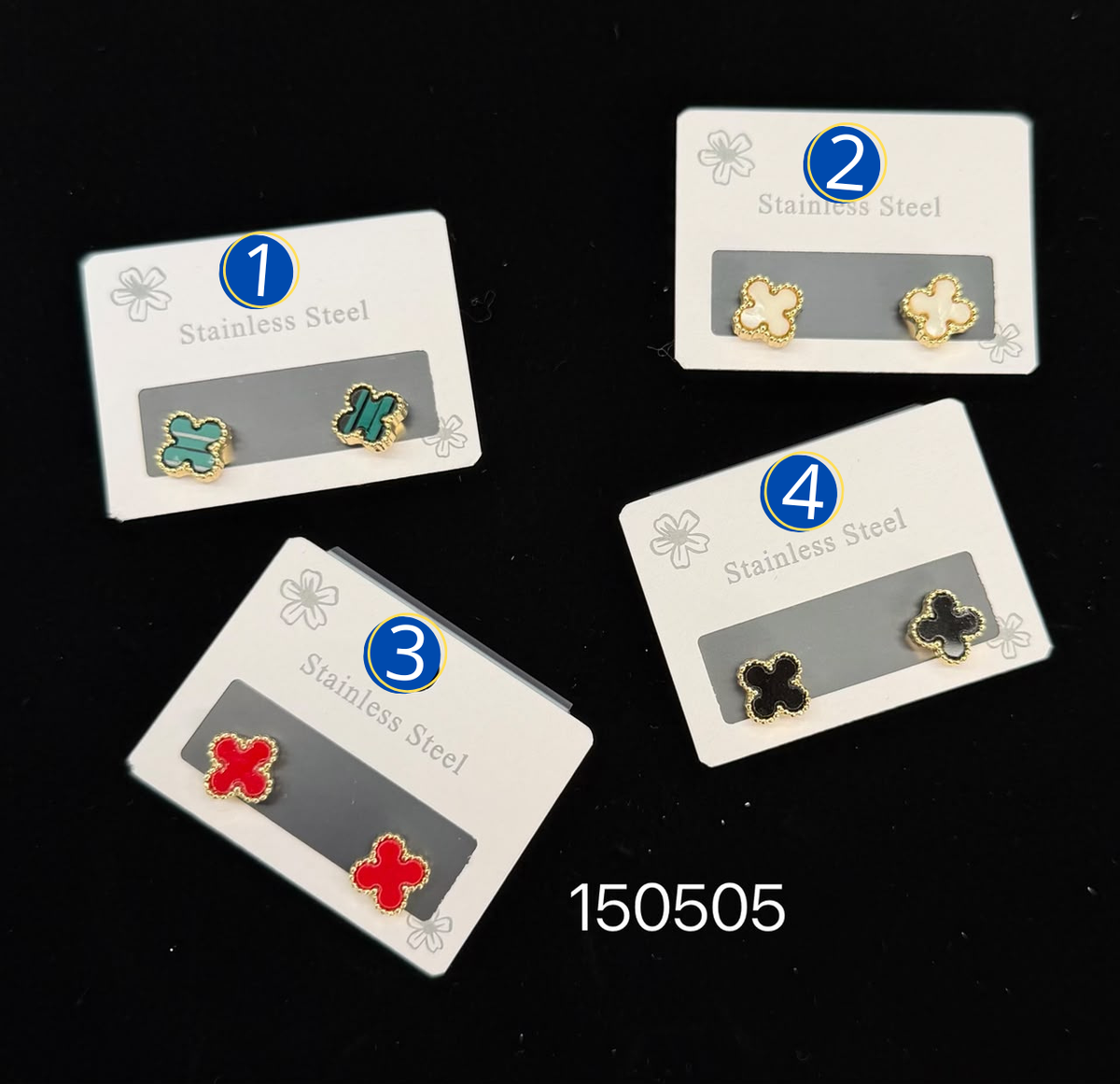 [13/OCTUBRE/26]Aretes tipo Van Cleef Dorado M2 Oro Laminado