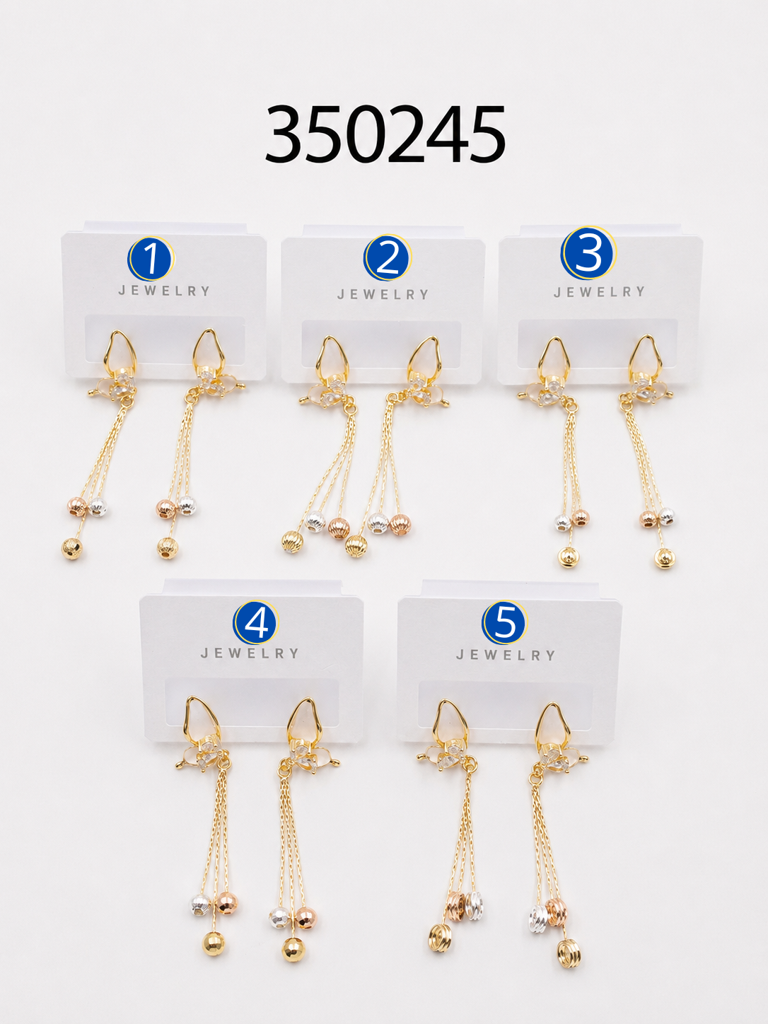 [31/JULIO/26] Aretes Largos Dorados M1 Oro Laminado