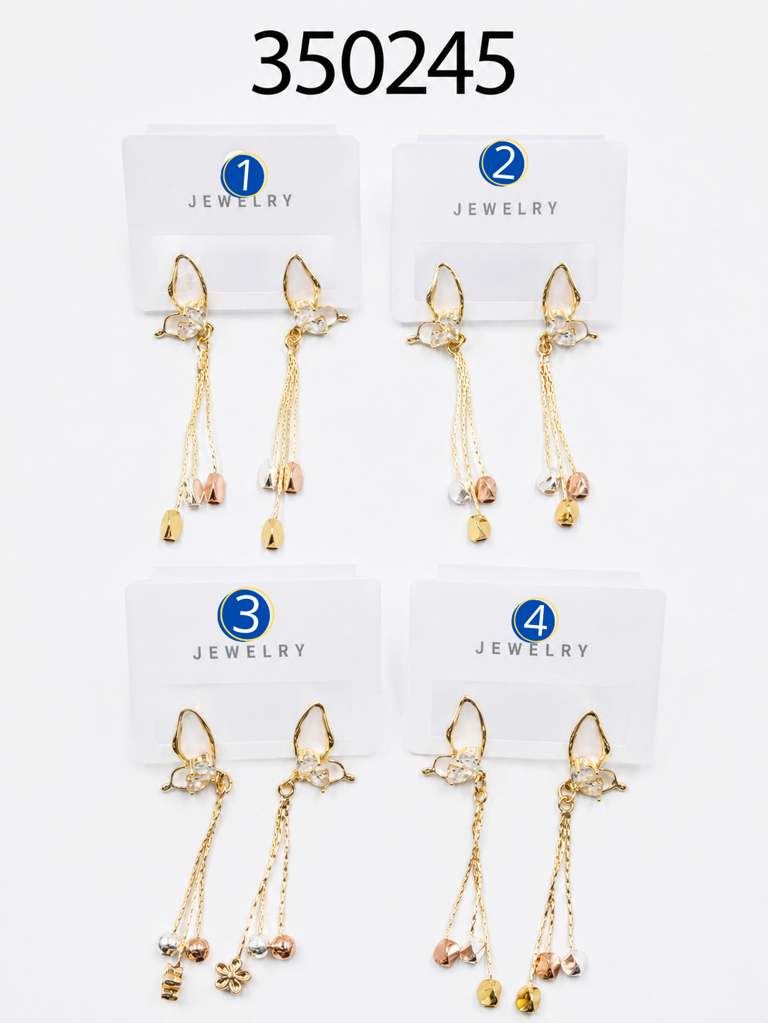 [31/JULIO/26] Aretes Largos Dorados M2 Oro Laminado