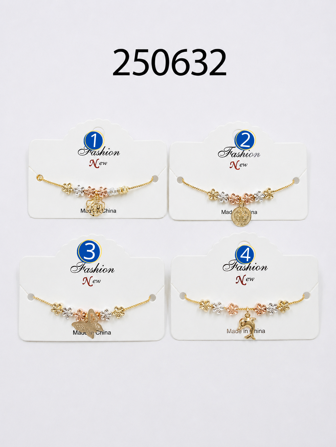 [31/JULIO/26] Pulseras de Oro Florentino Ajustables con Dije M2 Oro Laminado
