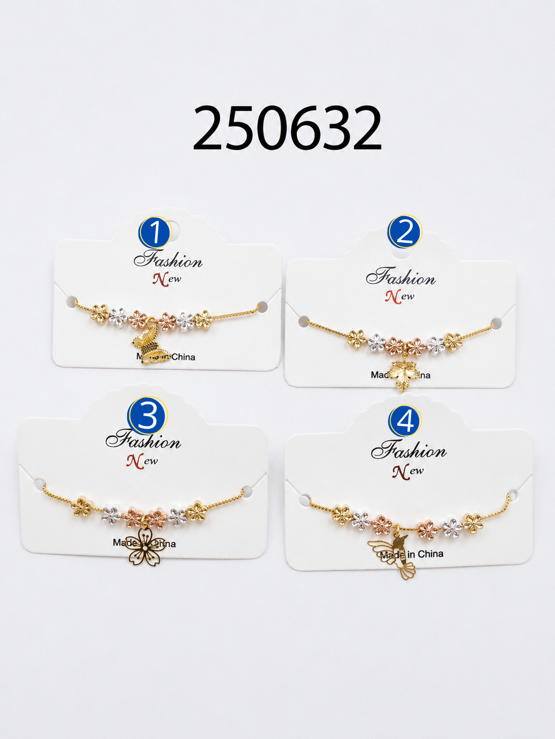 [31/JULIO/26] Pulseras de Oro Florentino Ajustables con Dije M3 Oro Laminado