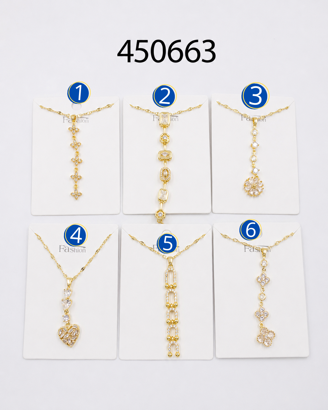 Collares Dorados con Dije largo M4 Oro Laminado