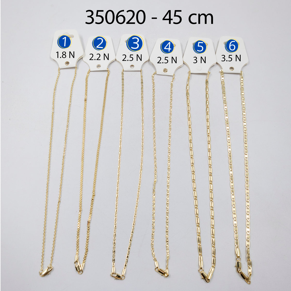 [01/AGOSTO/26] Cadenas Doradas de 45 cm M1 Oro Laminado