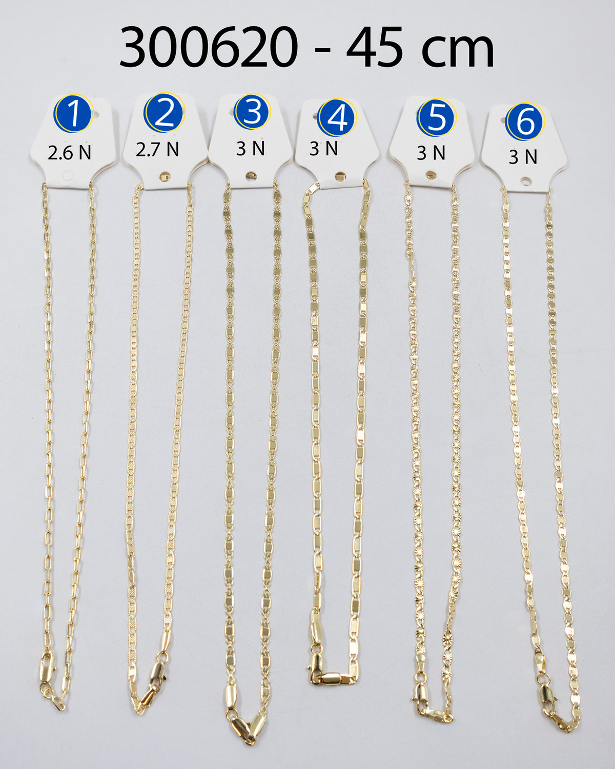 [01/AGOSTO/26] Cadenas Doradas de 45 cm M10 Oro Laminado
