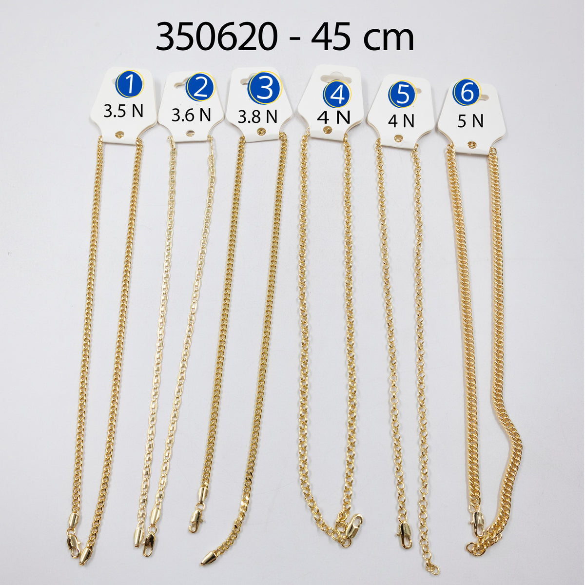 [01/AGOSTO/26] Cadenas Doradas de 45 cm M2 Oro Laminado