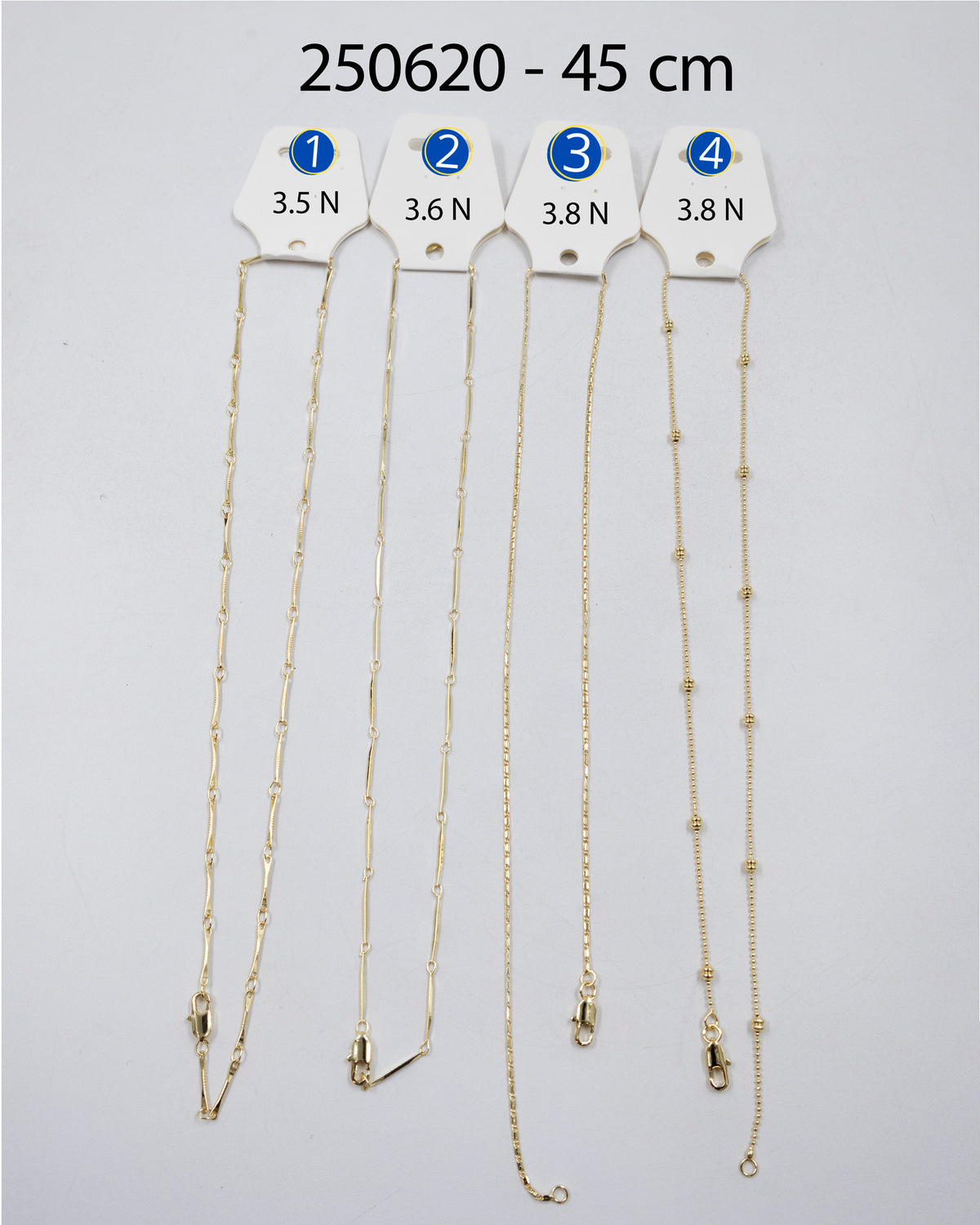 [01/AGOSTO/26] Cadenas Doradas de 45 cm M6 Oro Laminado