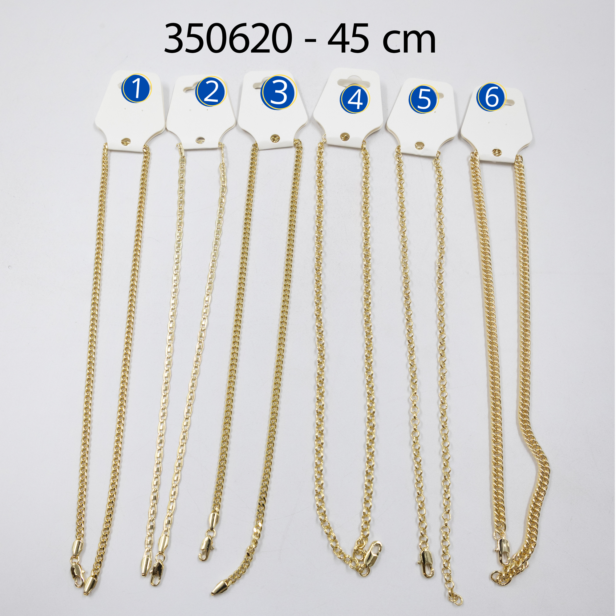Cadenas Doradas de 45 cm M2 Oro Laminado