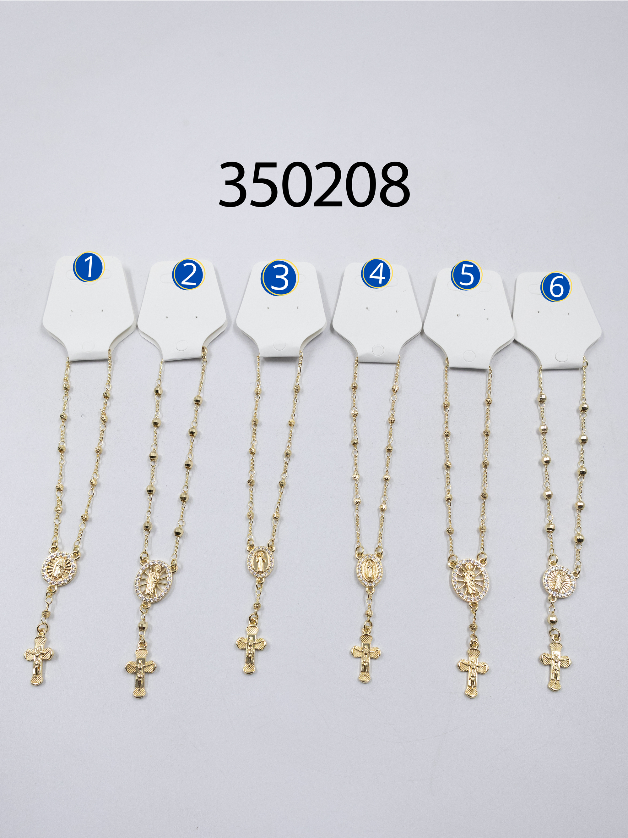 Pulseras Religiosas Doradas M2 Oro Laminado