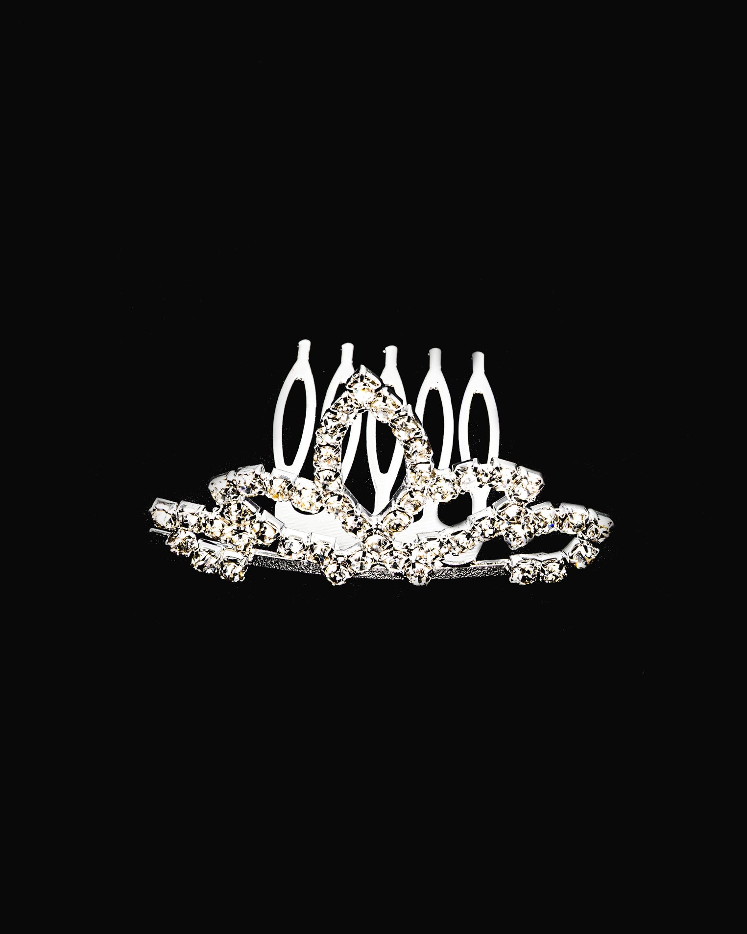 Tiara Plateada M12 Oro Laminado