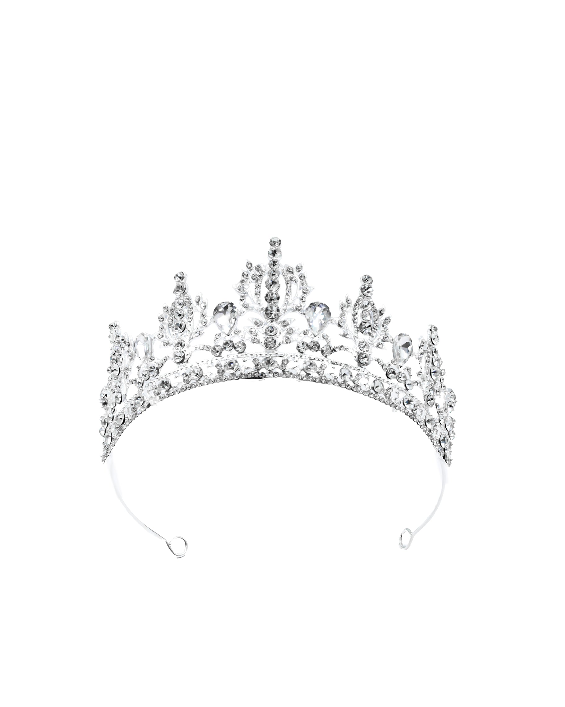 Corona Plateada de Diadema con piedras  - M60 Oro Laminado