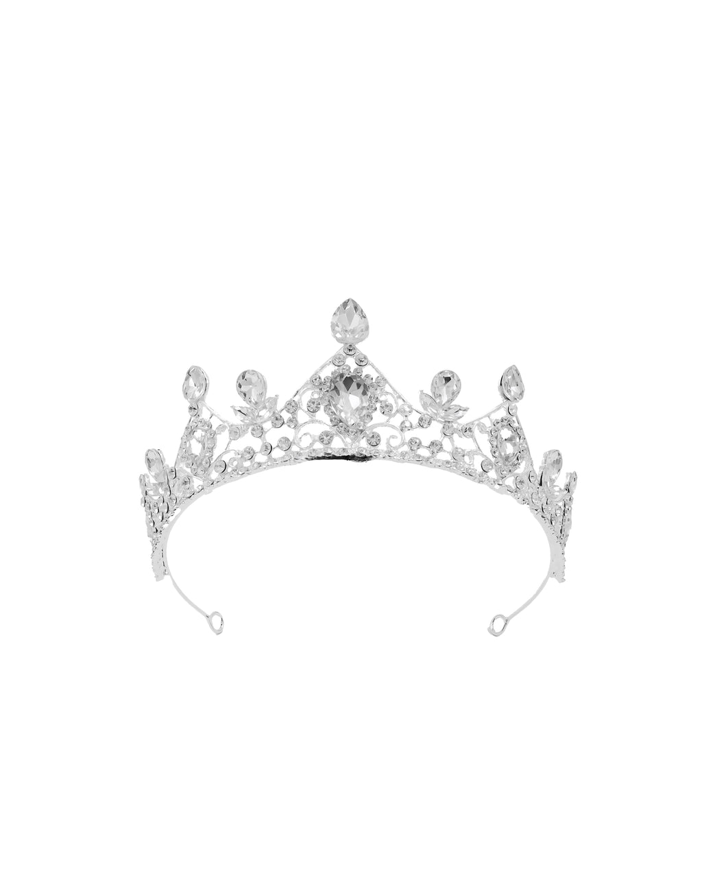 Corona Plateada de Diadema con piedras  - M61 Oro Laminado