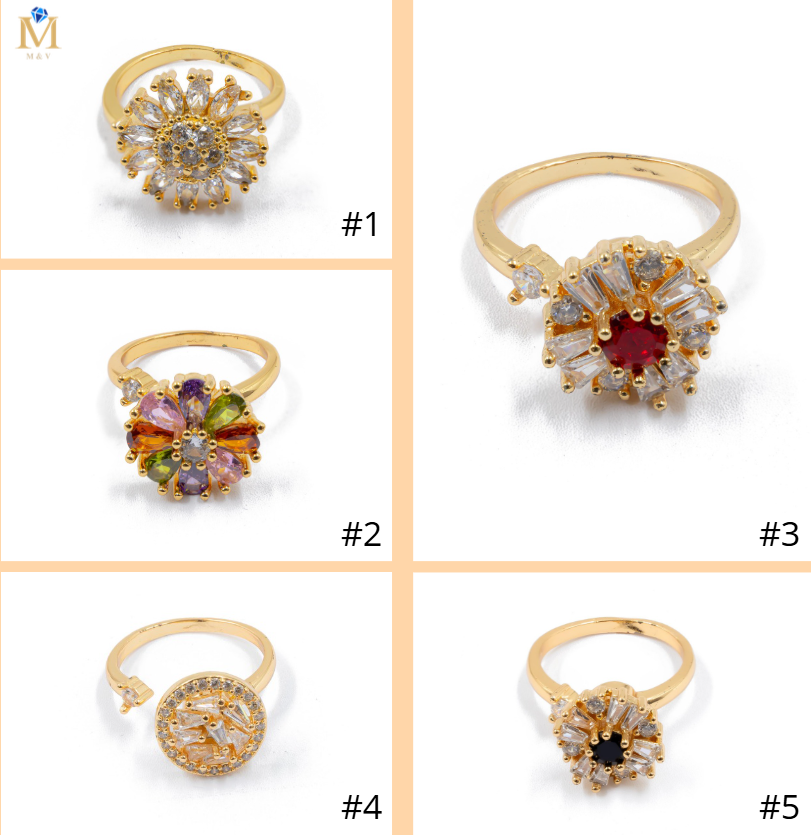 Anillos Giratorios ajustables M1 Oro Laminado