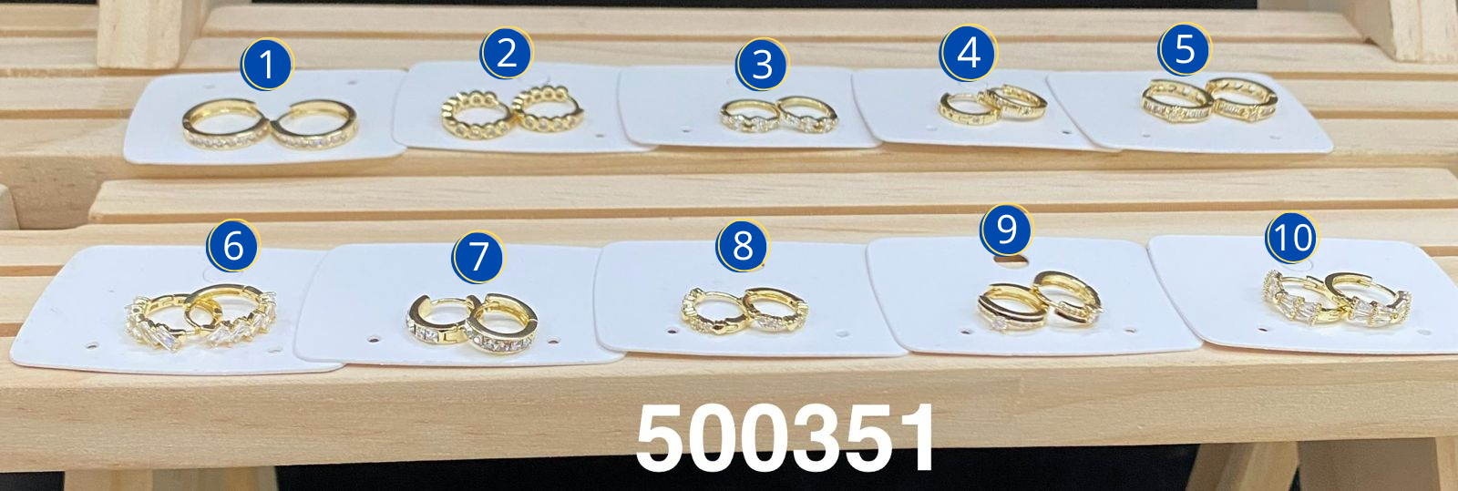 Aretes Dorados M10 Oro Laminado