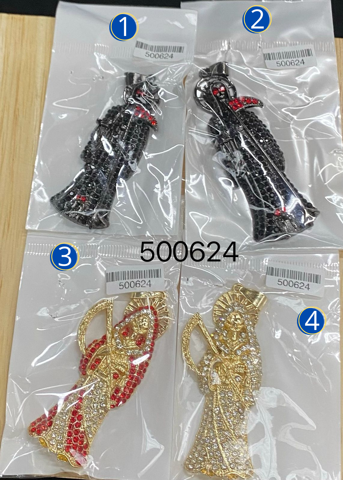 Dijes Religiosos Dorados M19 Oro Laminado