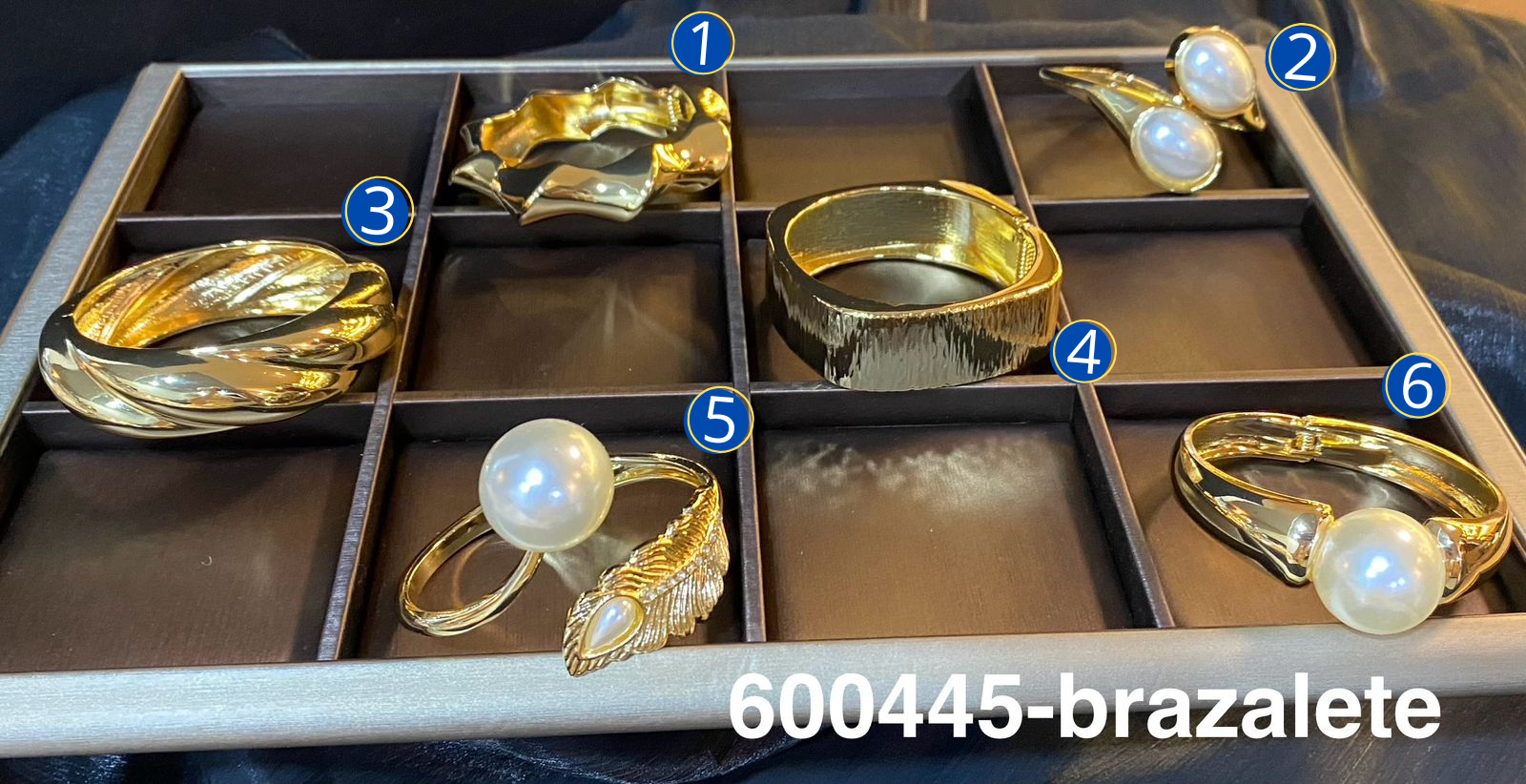 Brazaletes Dorados M6 Oro Laminado