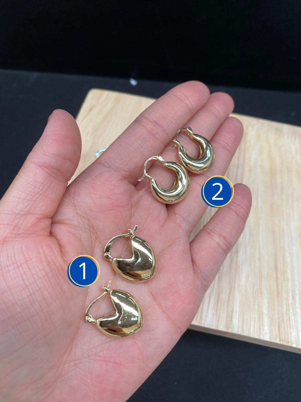 Arracadas Doradas M24 Oro Laminado