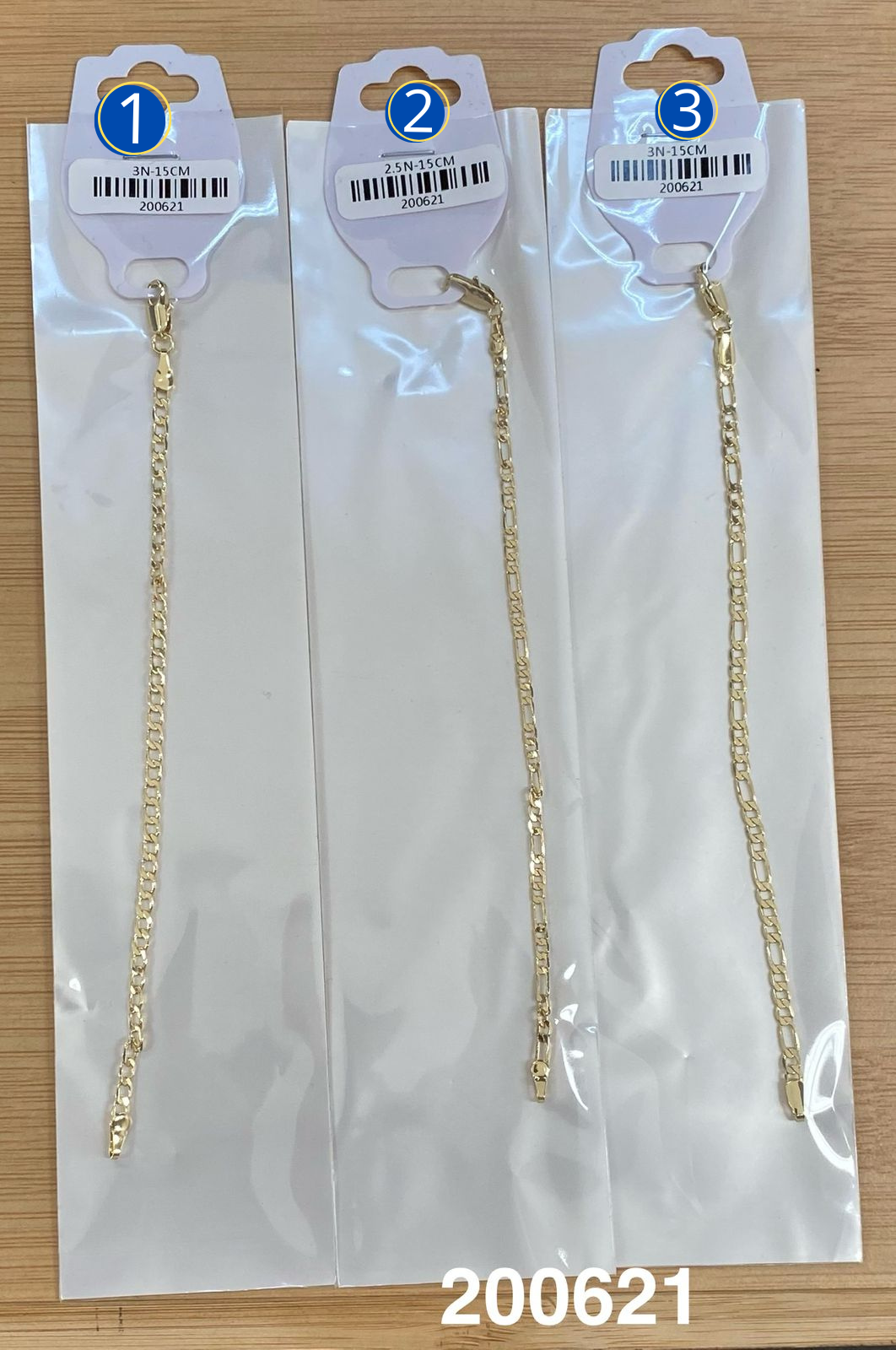 Pulseras Doradas de 15 cm M10 Oro Laminado 03/03/26