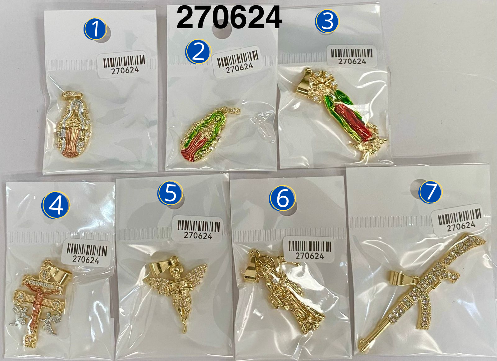 Dijes Dorados M18 Oro Laminado