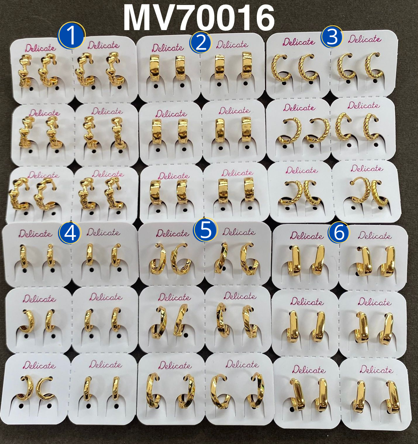 Arete Huggies Dorados M1 Oro Laminado 11/02/26