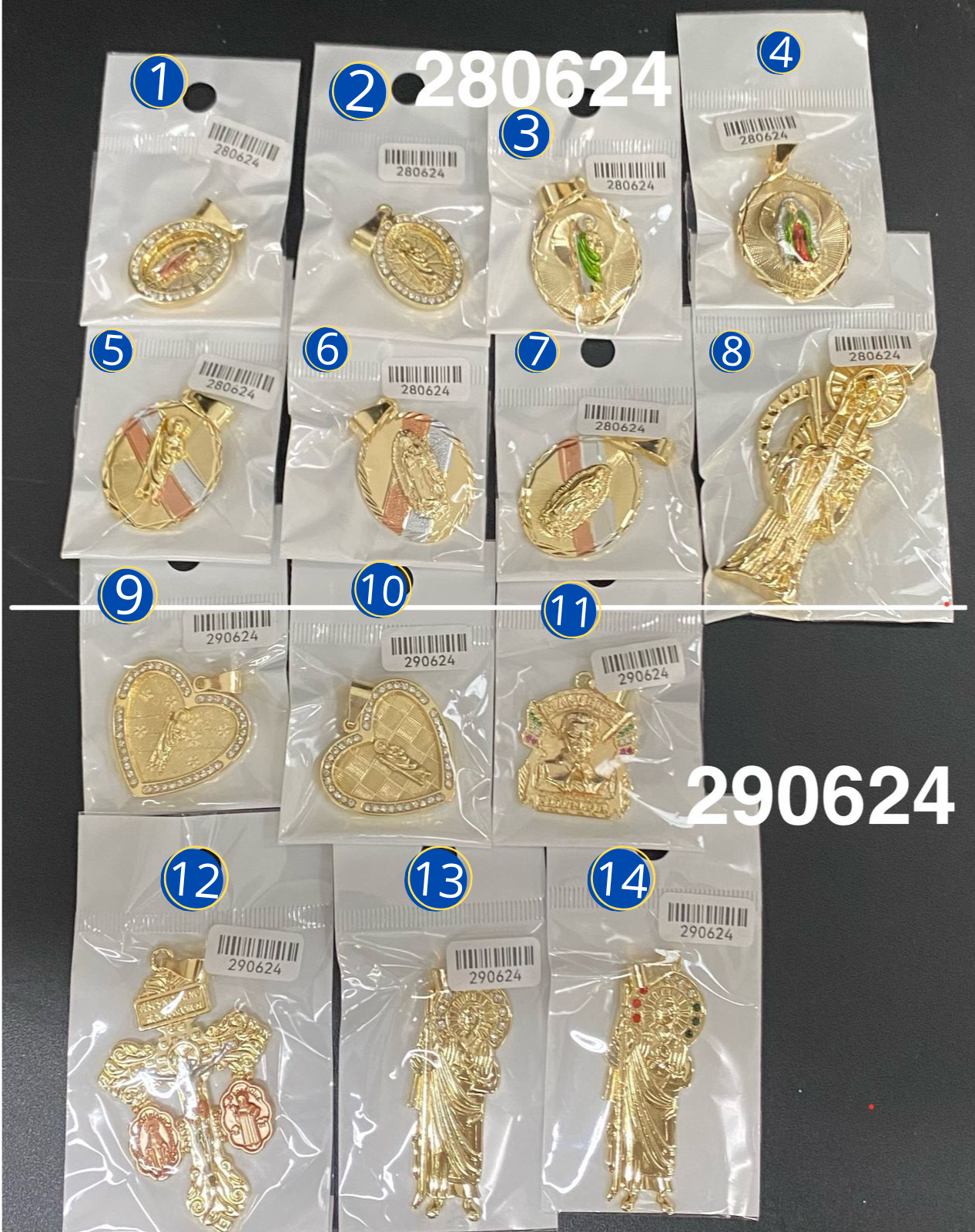Dijes Dorados M16 Oro Laminado 04/03/26