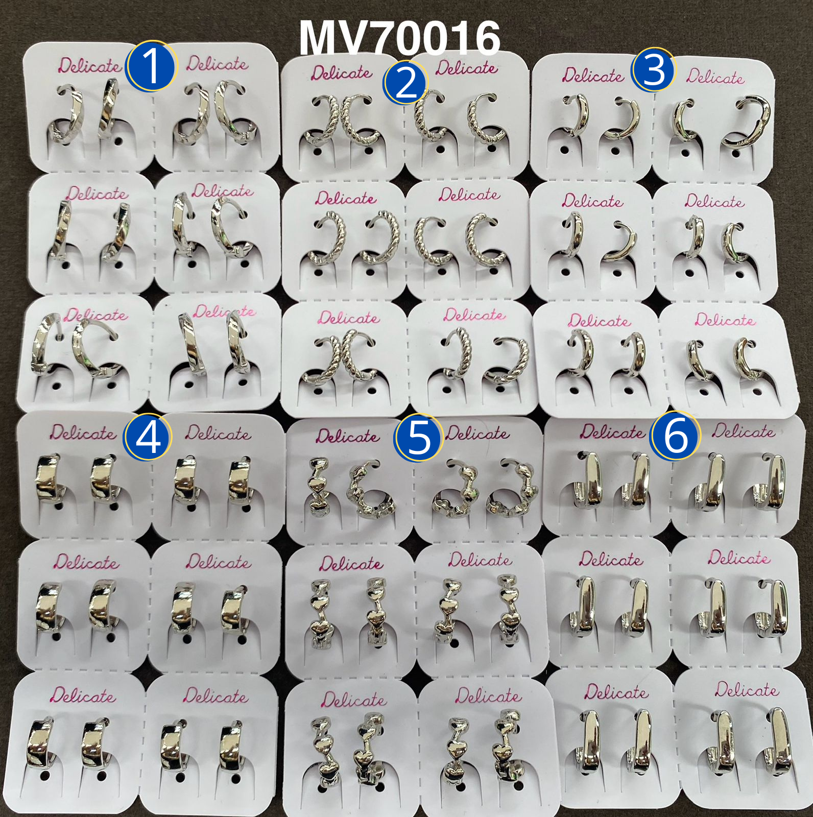 Arete Huggies Plateados M2 Oro Laminado 11/02/26