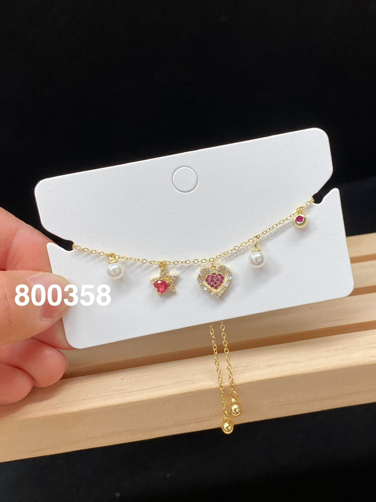 Pulsera Dorada con Dije Oro Laminado