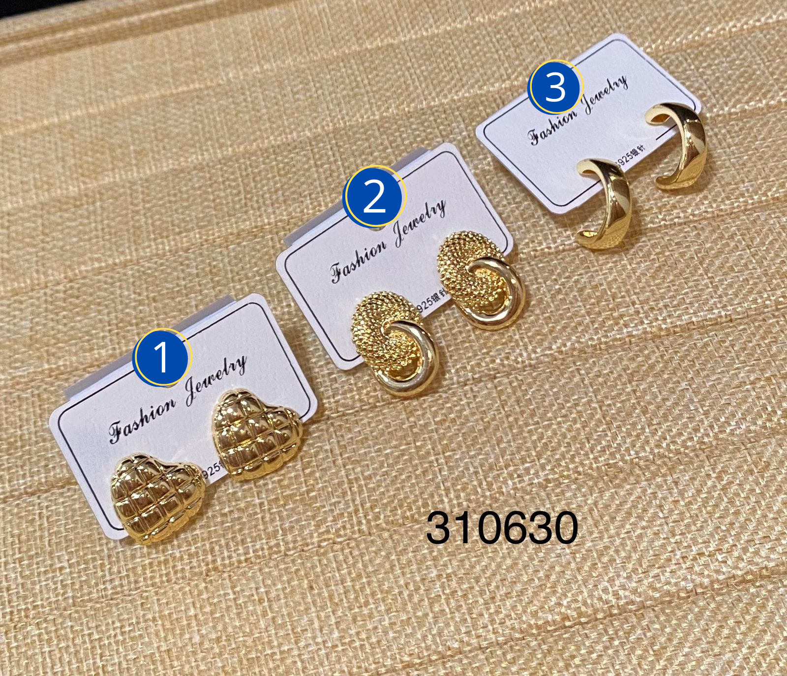 Aretes Dorados Varios diseños M27 Oro Laminado