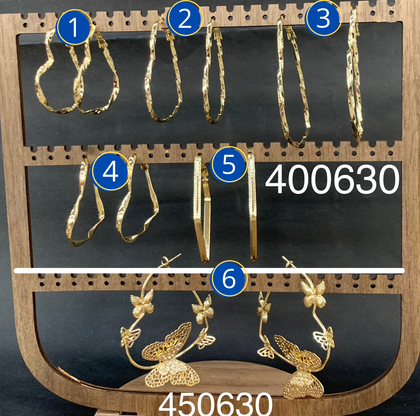 Aretes M9 ORO LAMINADO
