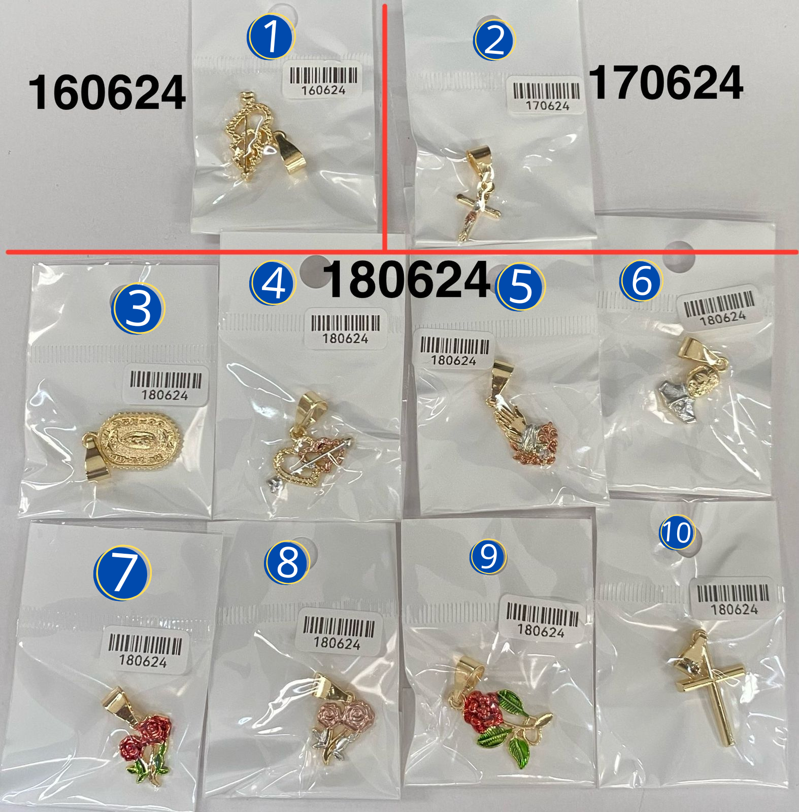 Dijes Dorados M4 Oro Laminado